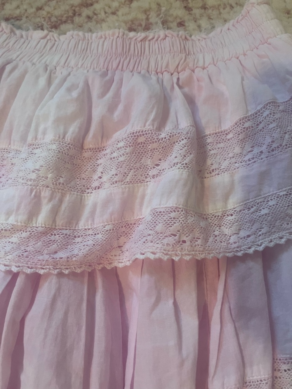 LoveShackFancy Pink Skirt - Picture 3 of 3